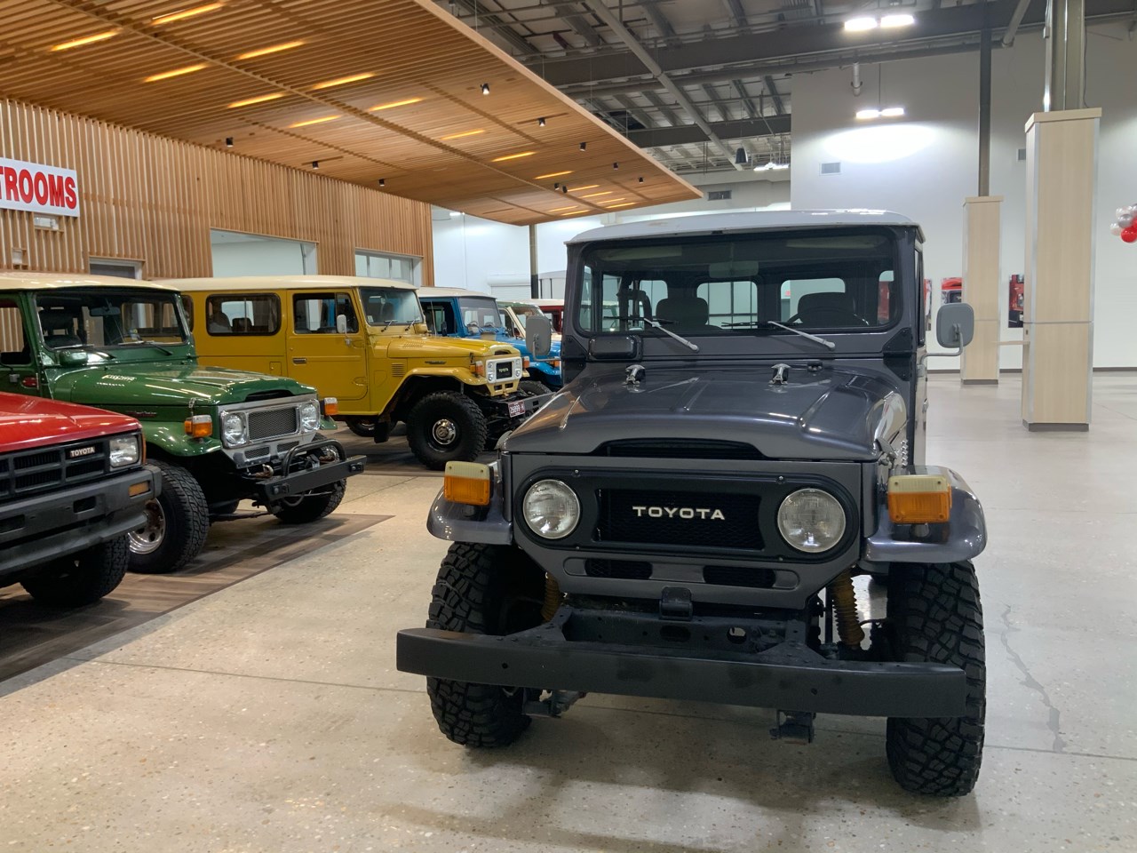 Classic Toyota Landcruiser in Showroom