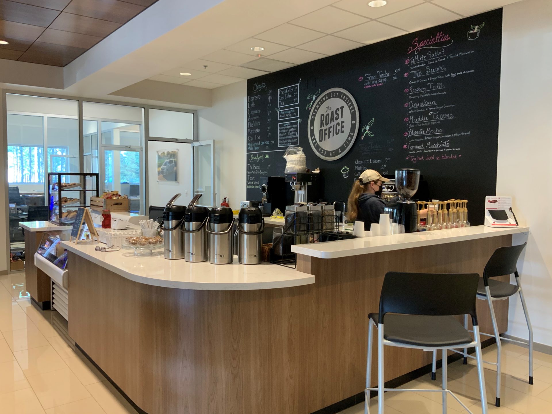 The Roast Office Cafe at Pinehurst Toyota in Southern Pines, NC. Partnering with local restaurants to provide fresh food options is why putting a cafe in your dealership is easier than you think