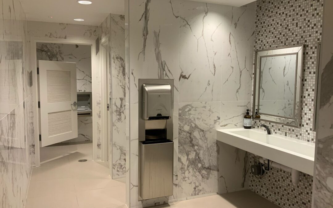 Modern beautiful bathroom at Pinehurst Toyota in Southern Pines North Carolina