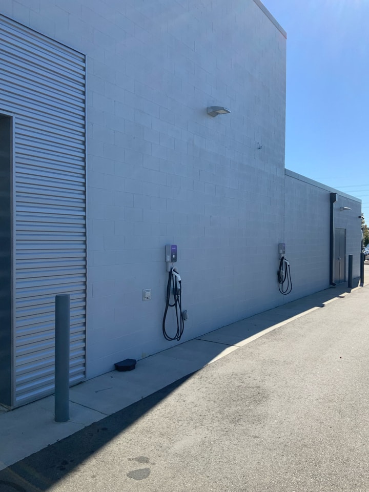 Exterior electric chargers
