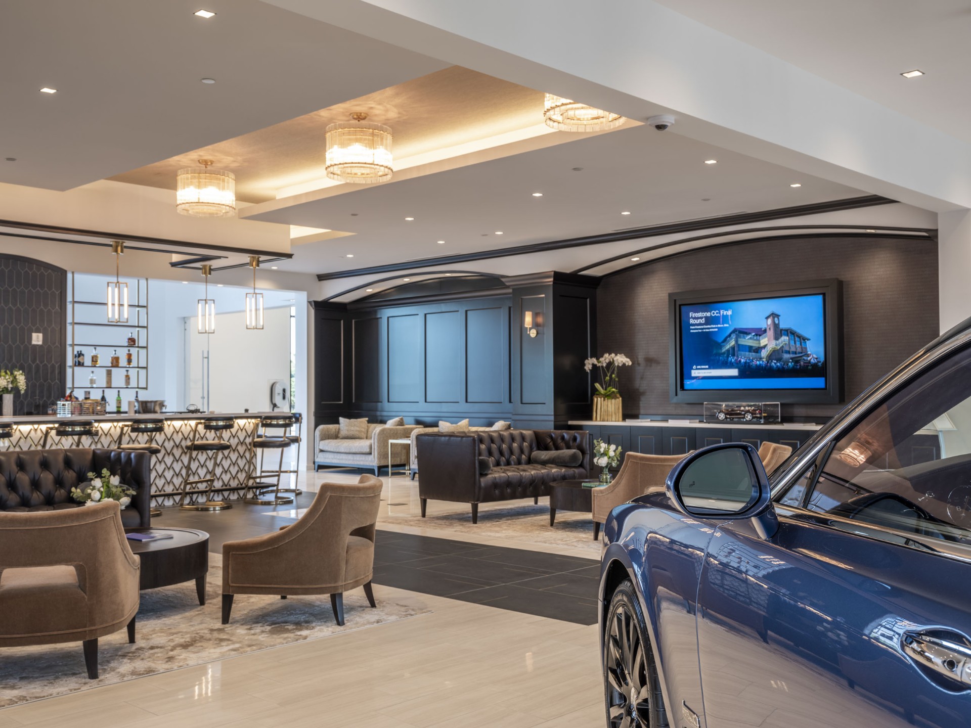 Showroom with a Bently Exclusive Automotive Aston Martin/Bentley of Loudon